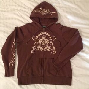 Lucky Brand zip up hooded sweatshirt